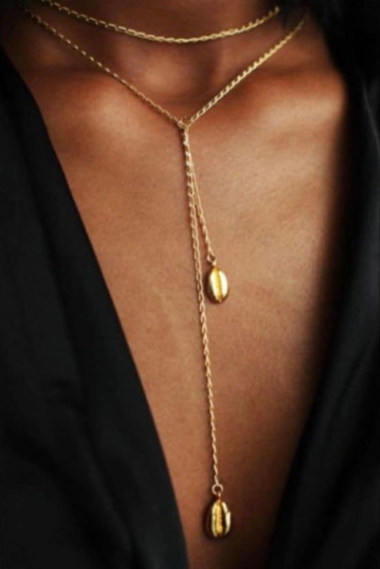 Double Layered Shell chain Necklace chain