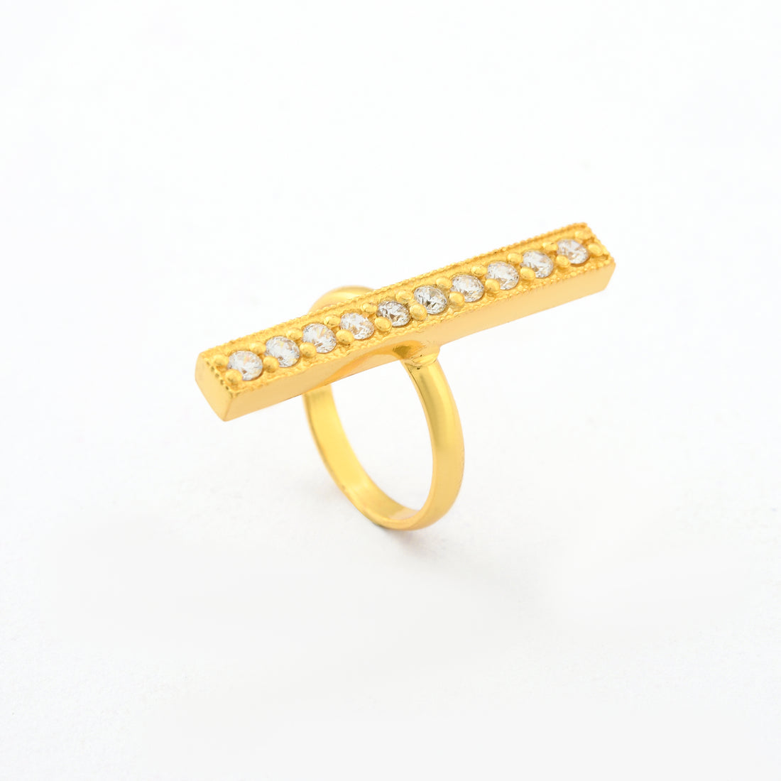 Pavé Diamond Bar Ring