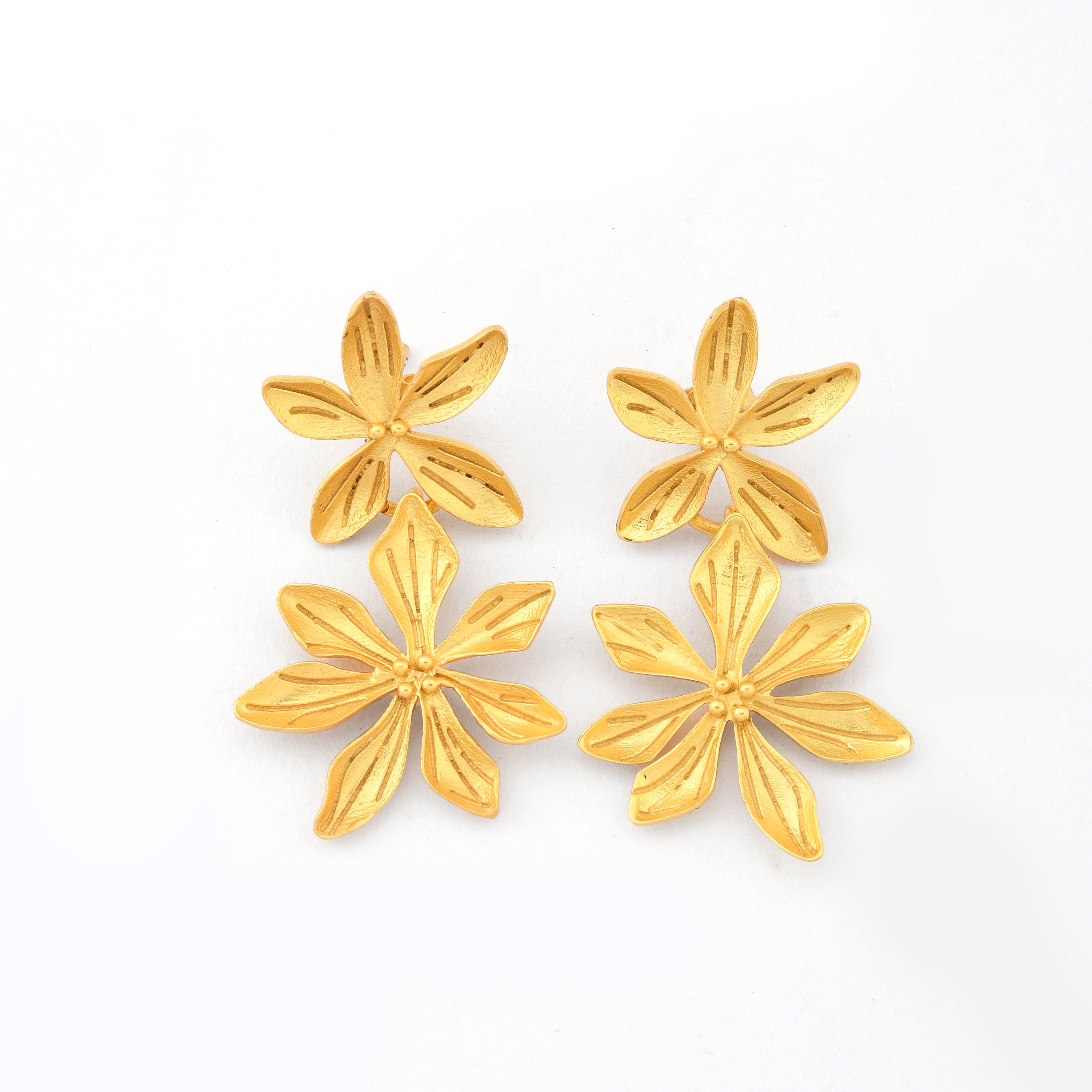 Pressed Flower Large Stud Earrings