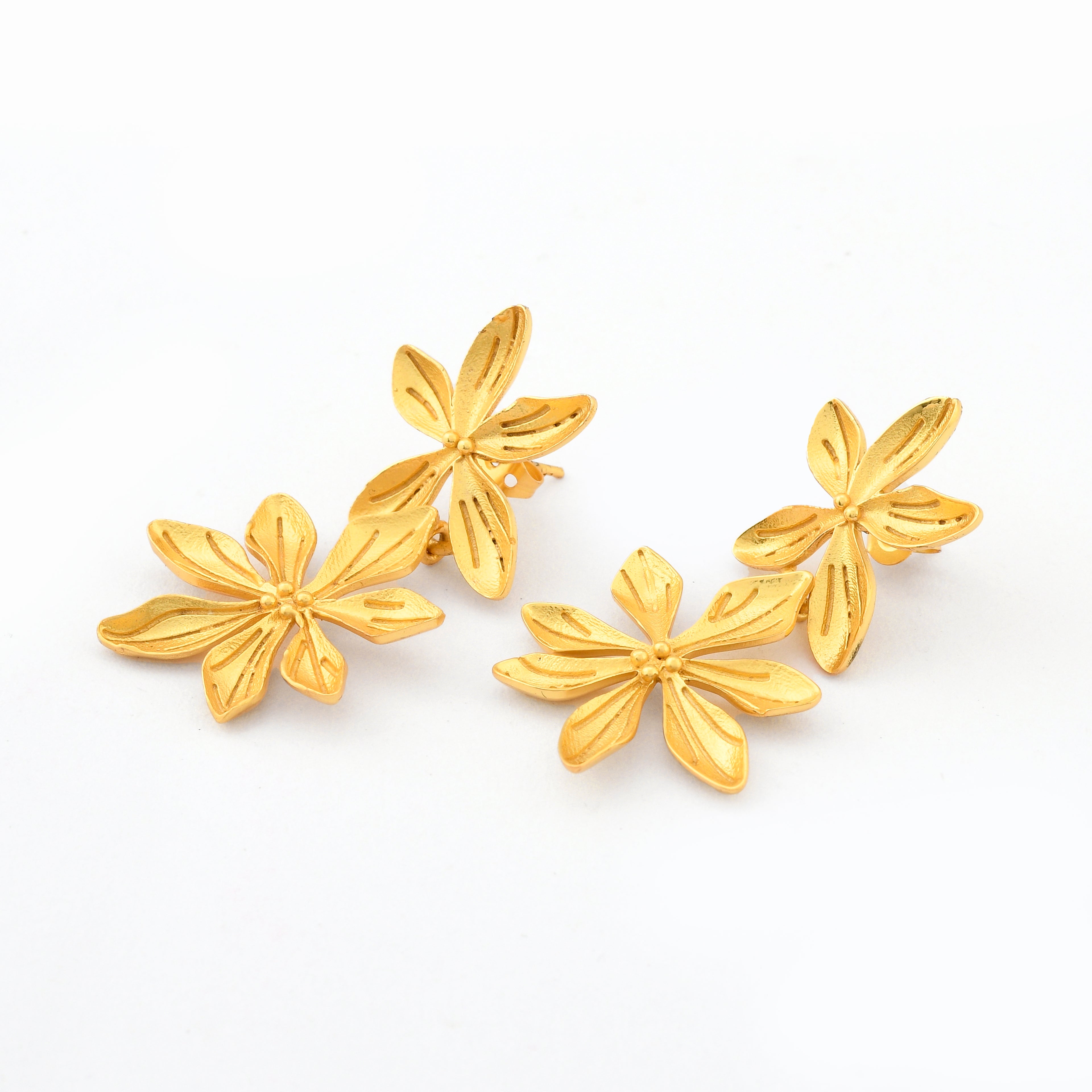 Pressed Flower Large Stud Earrings