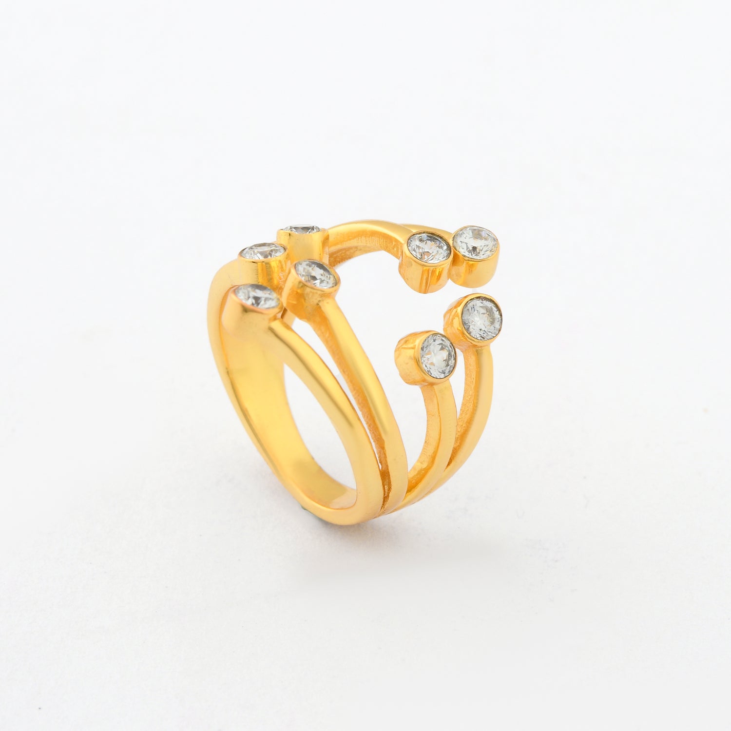 Raindrop Diamond Zirconia Ring