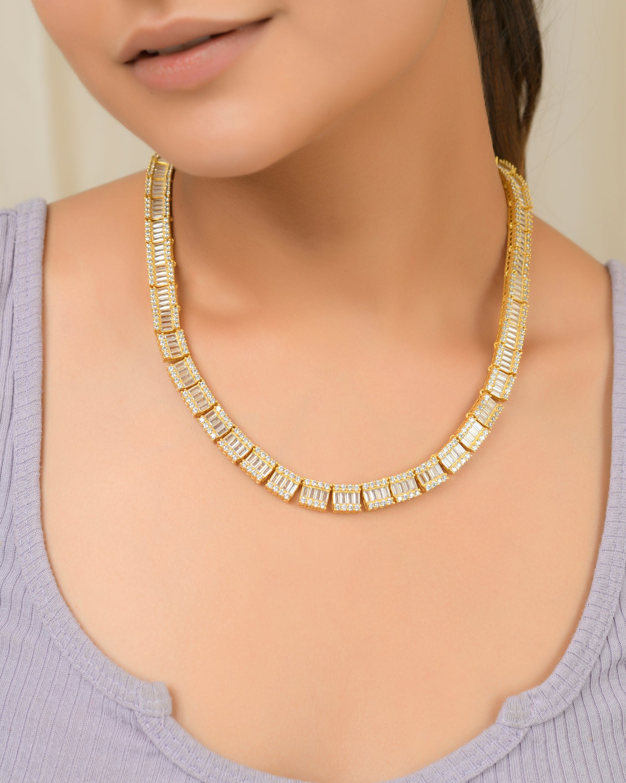 Baguette iced Necklace