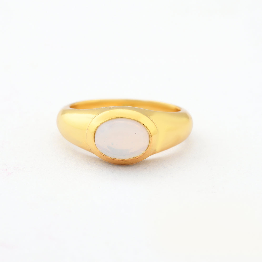 White Onyx Dome Ring