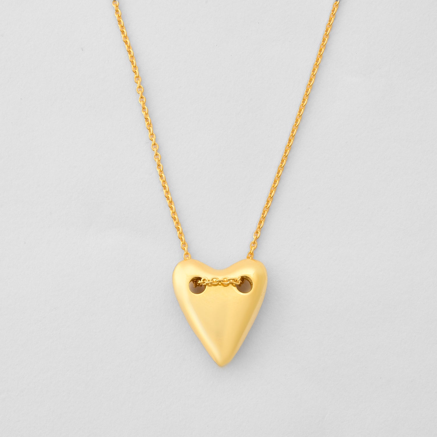 Puffy Heart Pendant Necklace