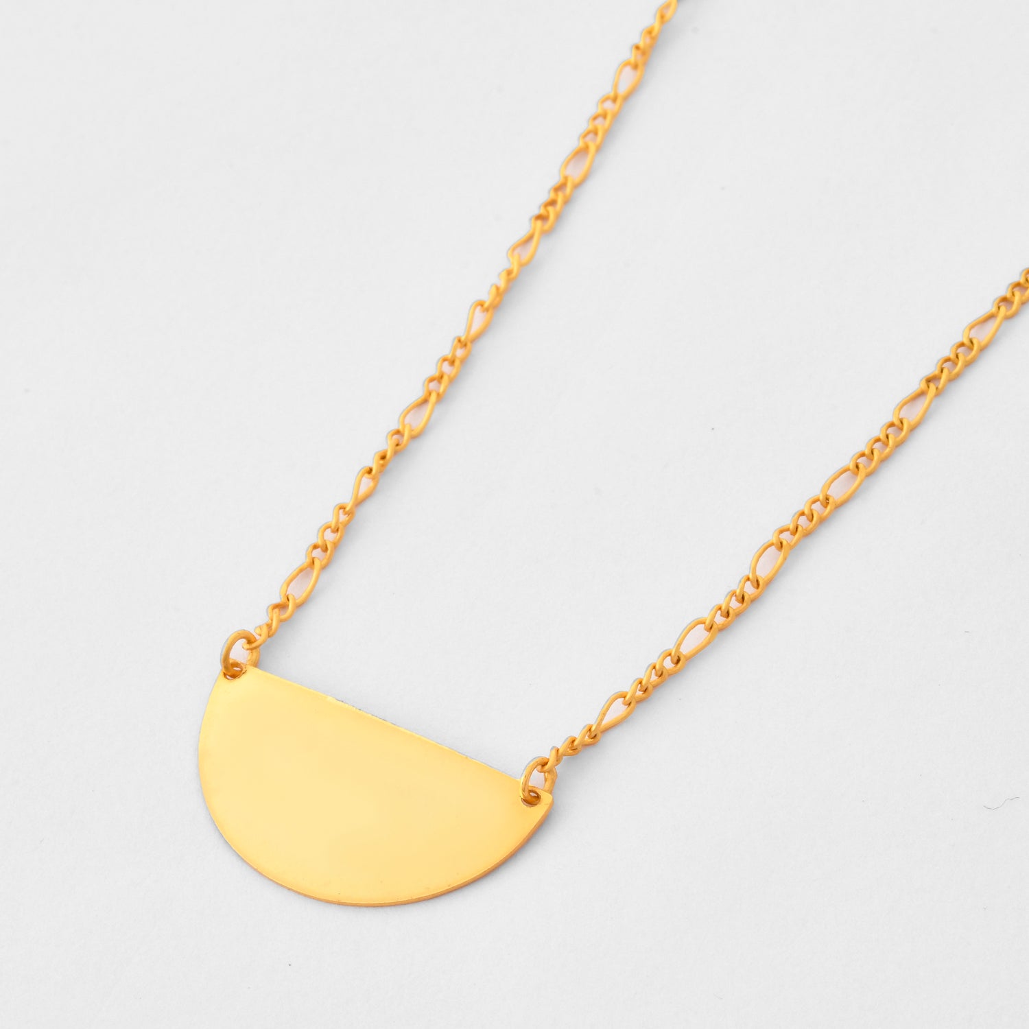 Half Circle Pendant Necklace