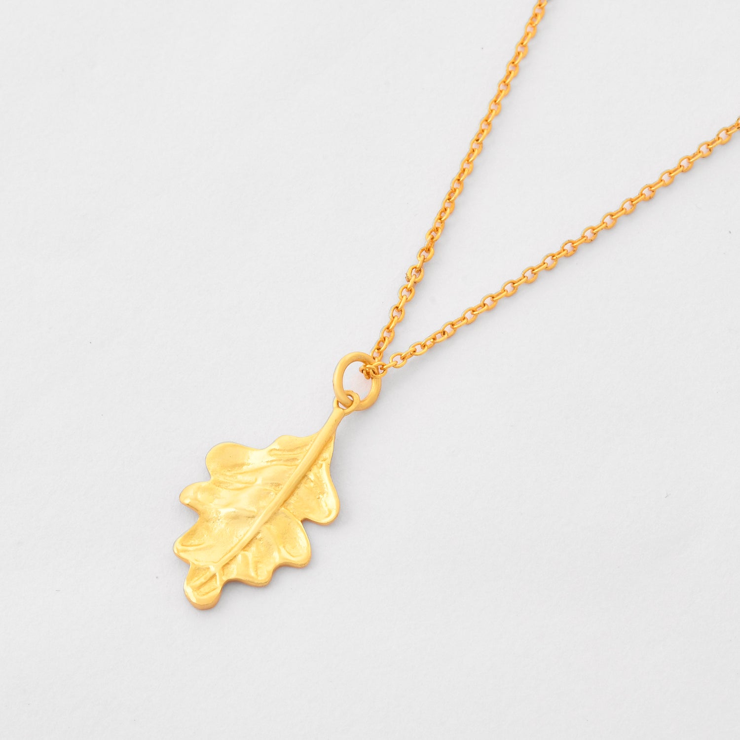 Oak Leaf Pendant Necklace