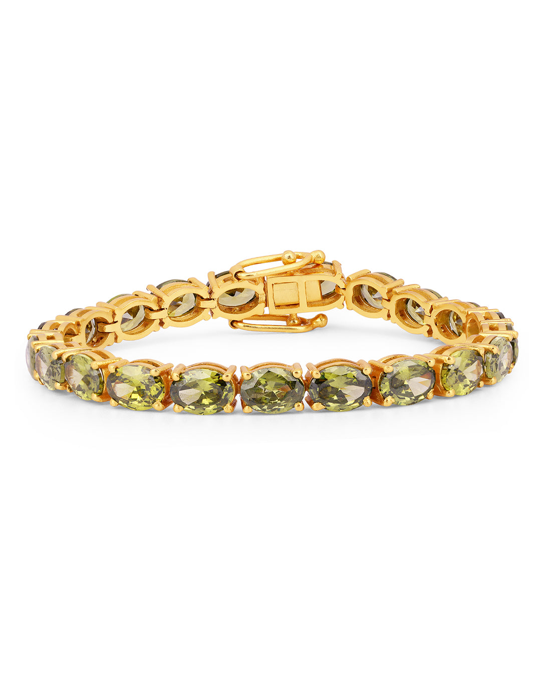 Demantoid Garnet Oval Tennis Bracelet