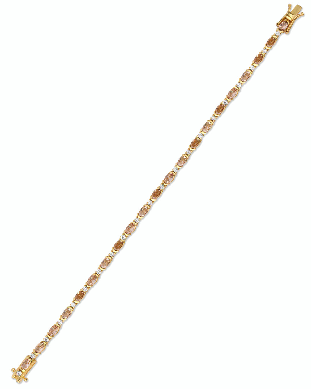 Bezel Set Champagne Zirconia Tennis Bracelet