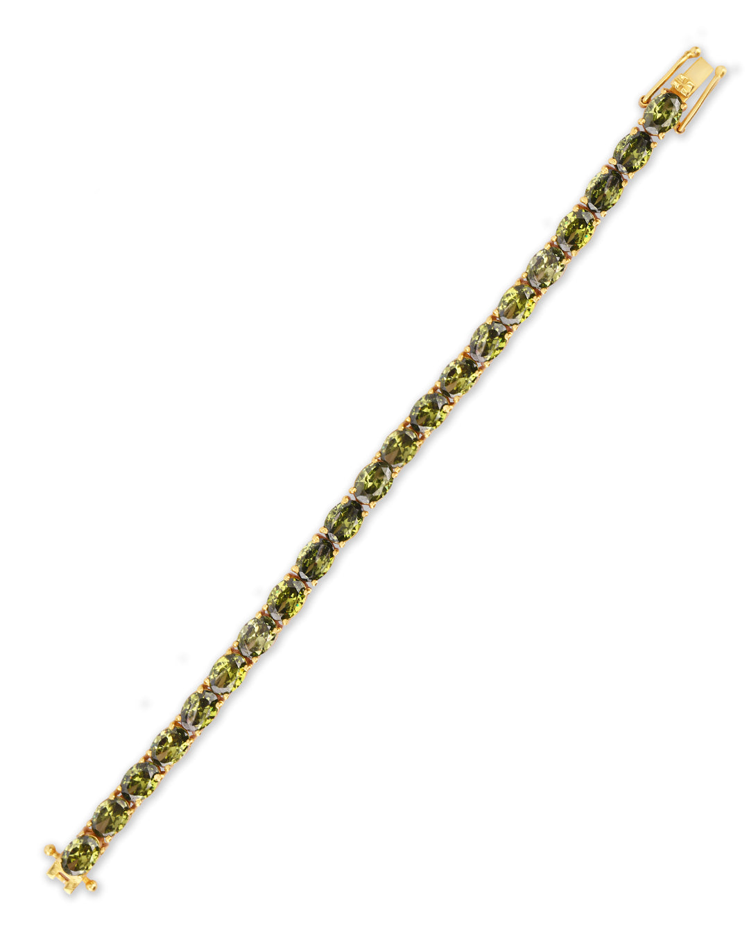 Demantoid Garnet Oval Tennis Bracelet