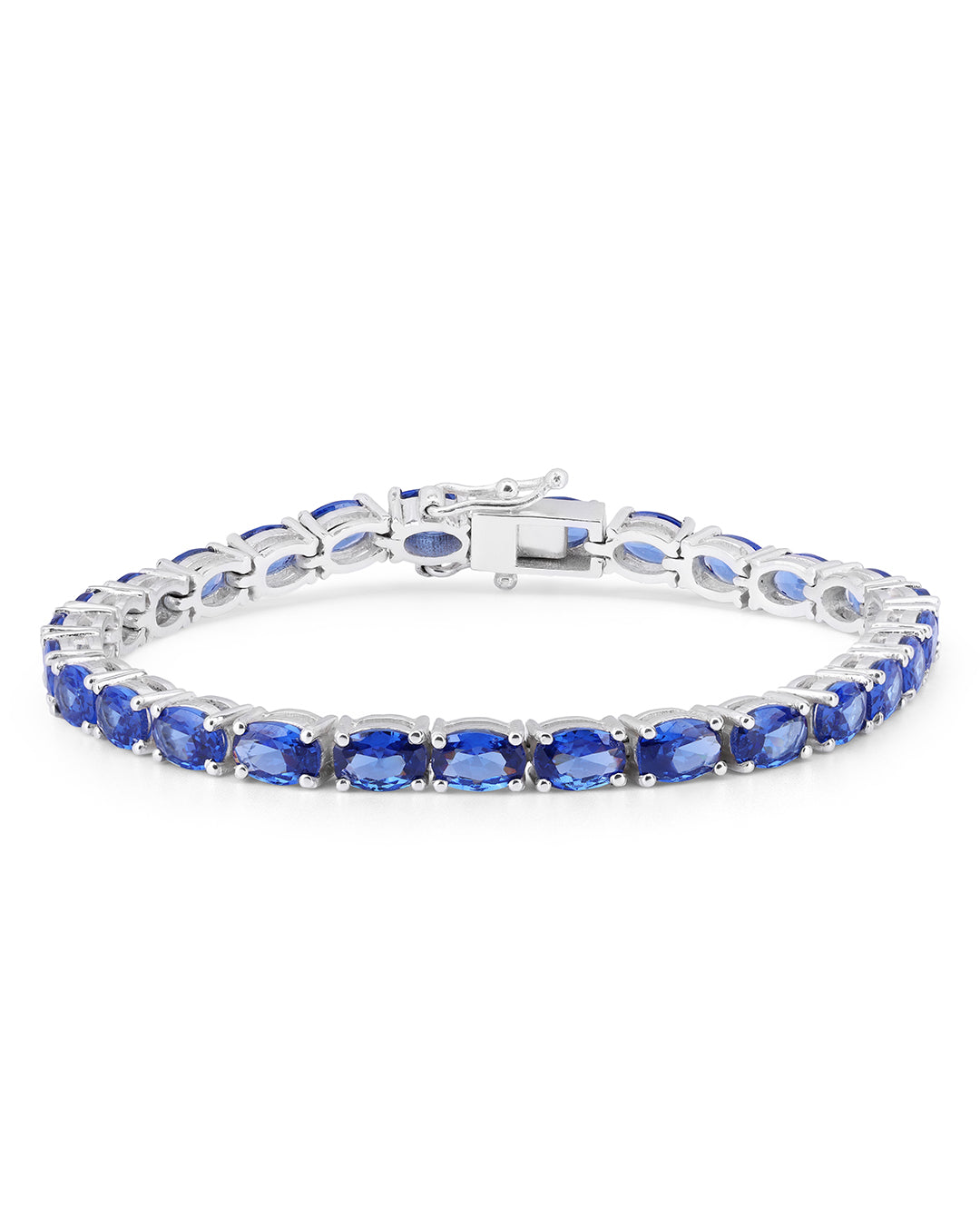 Tanzanite Oval Zirconia Tennis Bracelet