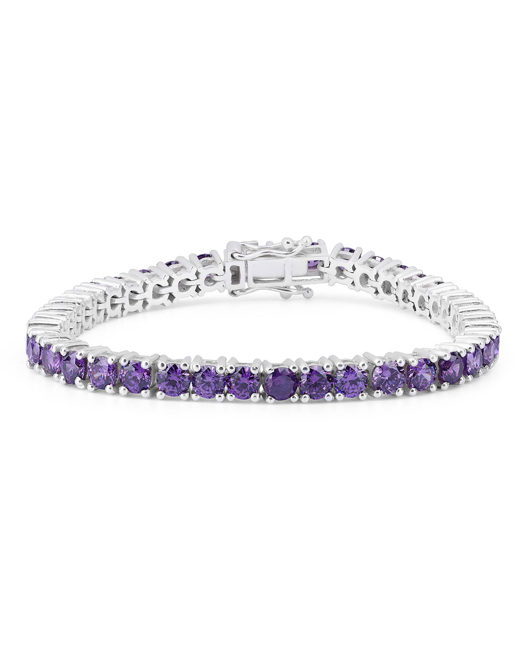 Amethyst Round Zirconia Tennis Bracelet