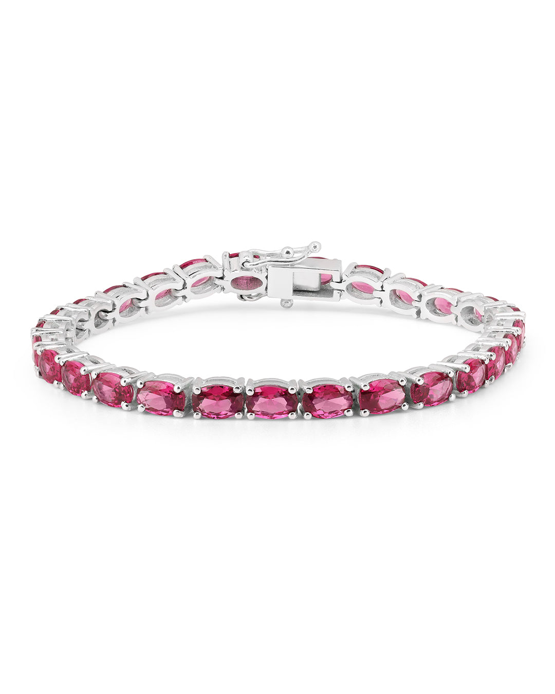 Tourmaline Oval Zirconia Tennis Bracelet