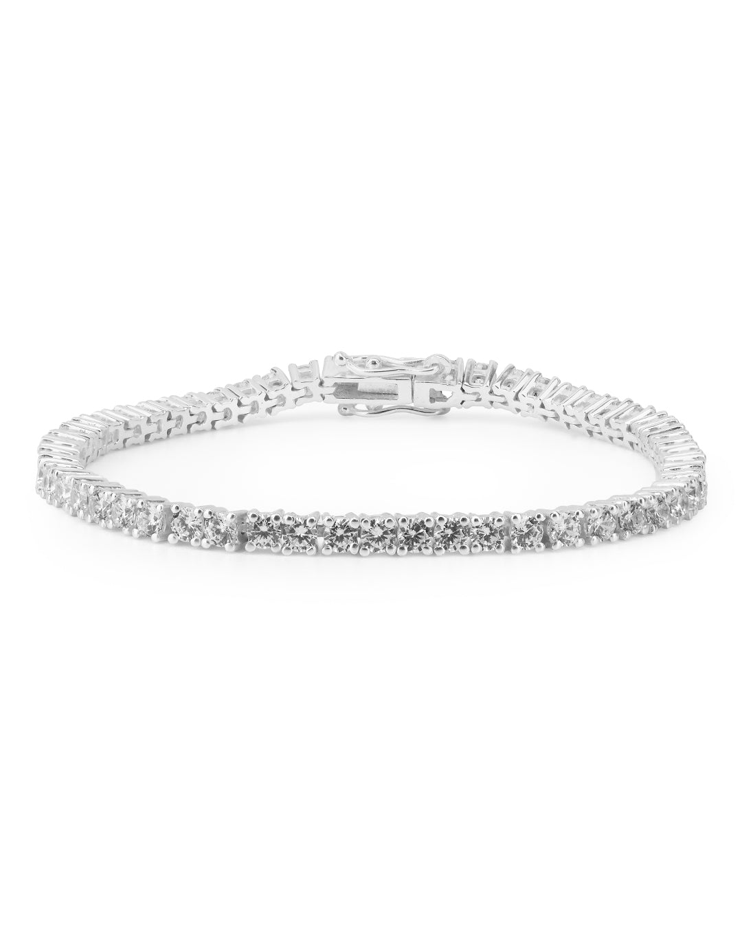 Dainty Glittering White Zirconia Tennis Bracelet