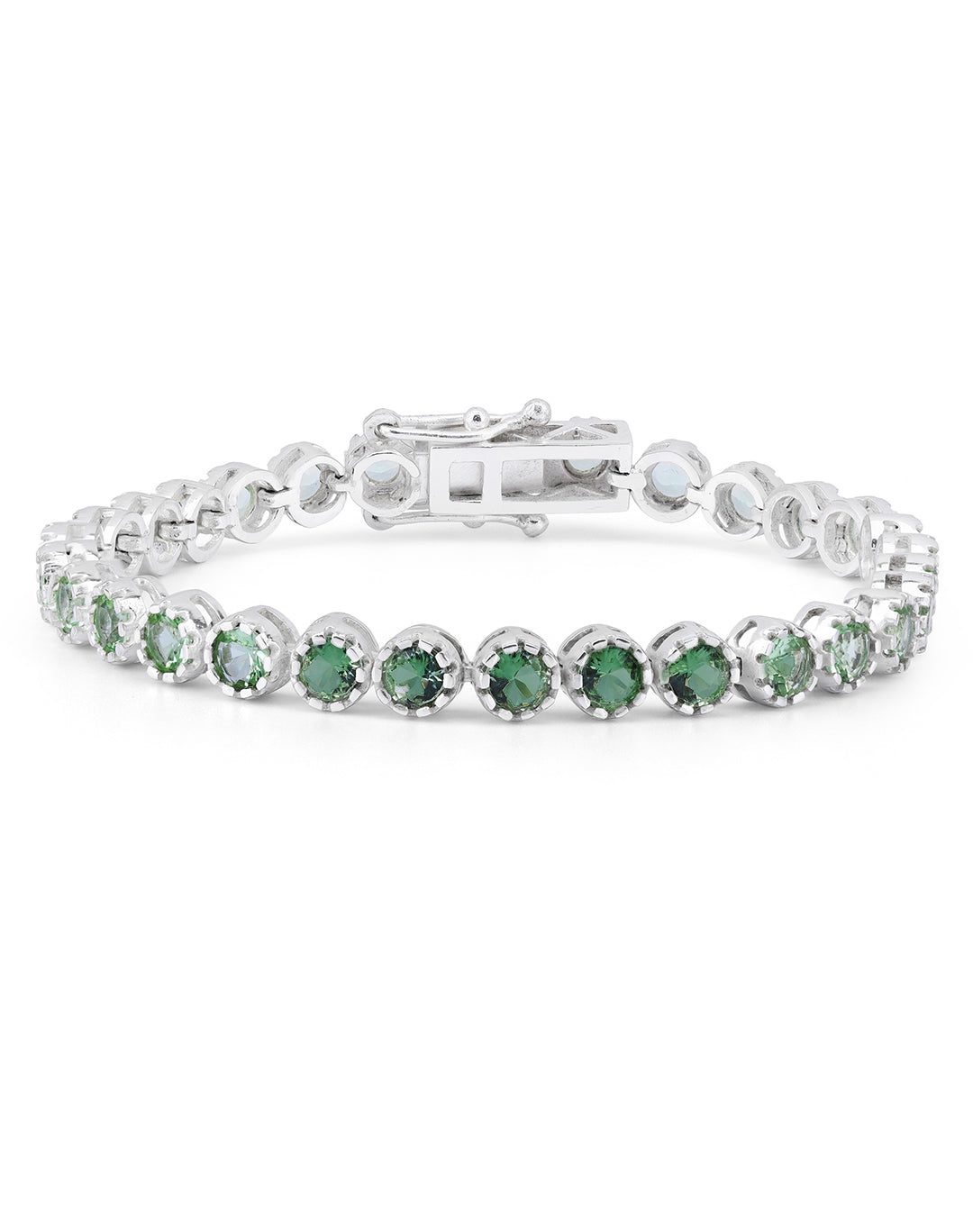 Green Apple Round Zirconia Tennis Bracelet