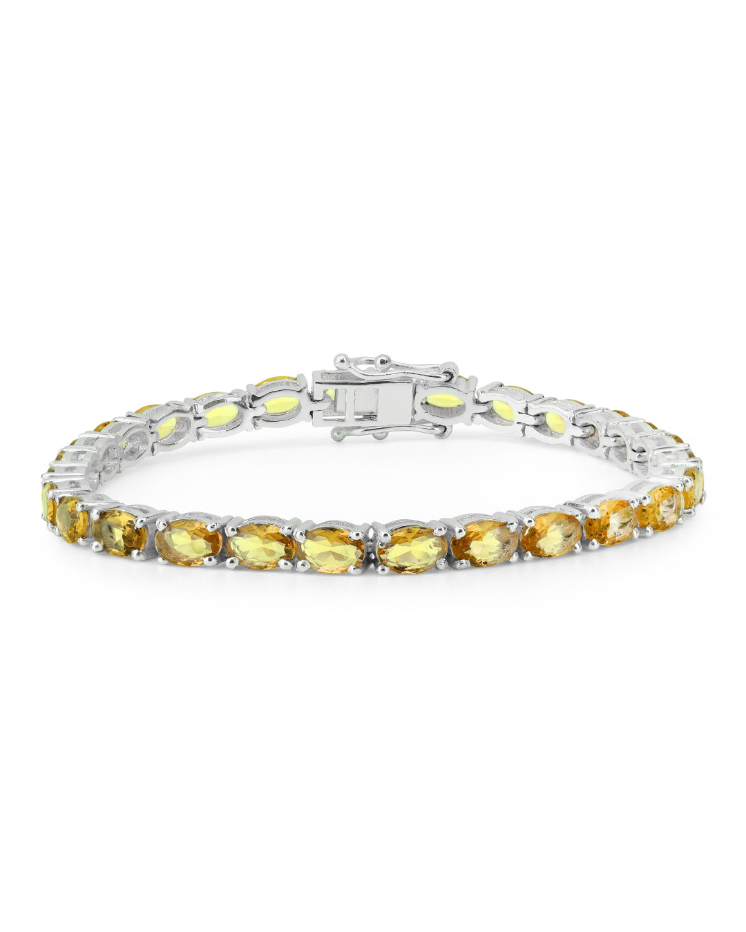 Citrine Oval Zirconia Tennis Bracelet