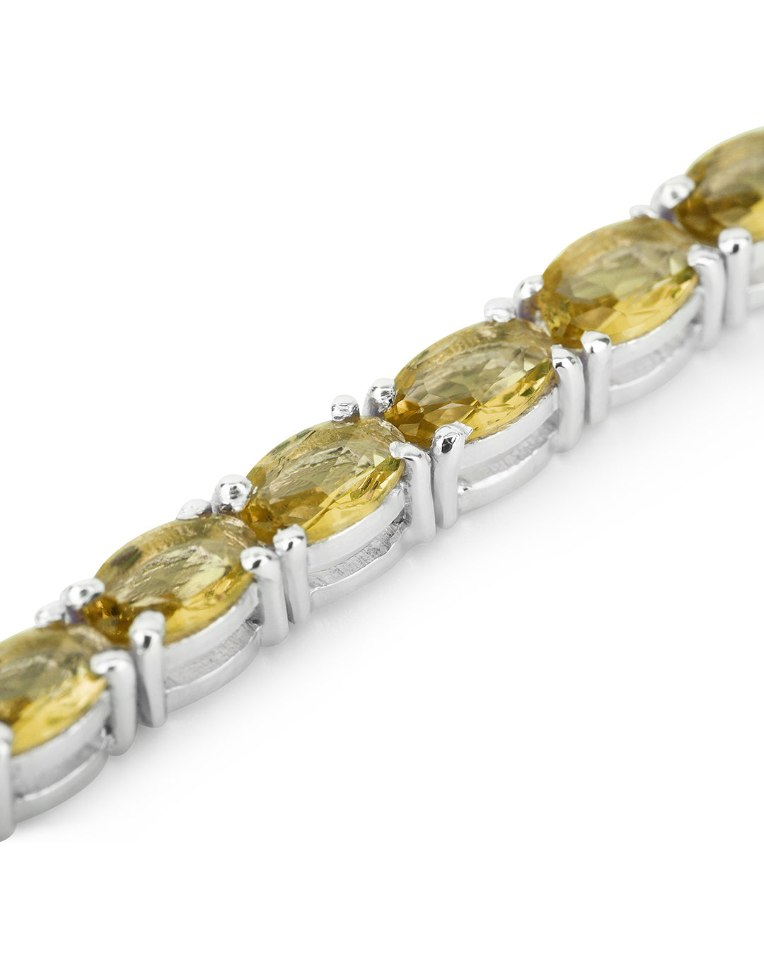 Citrine Oval Zirconia Tennis Bracelet