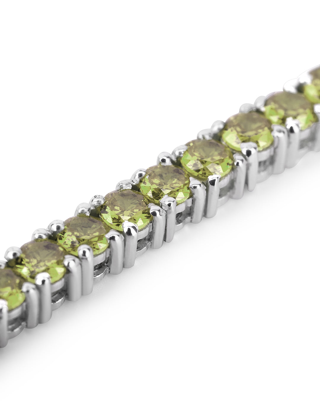 Hebei Peridot Round Zirconia Tennis Bracelet