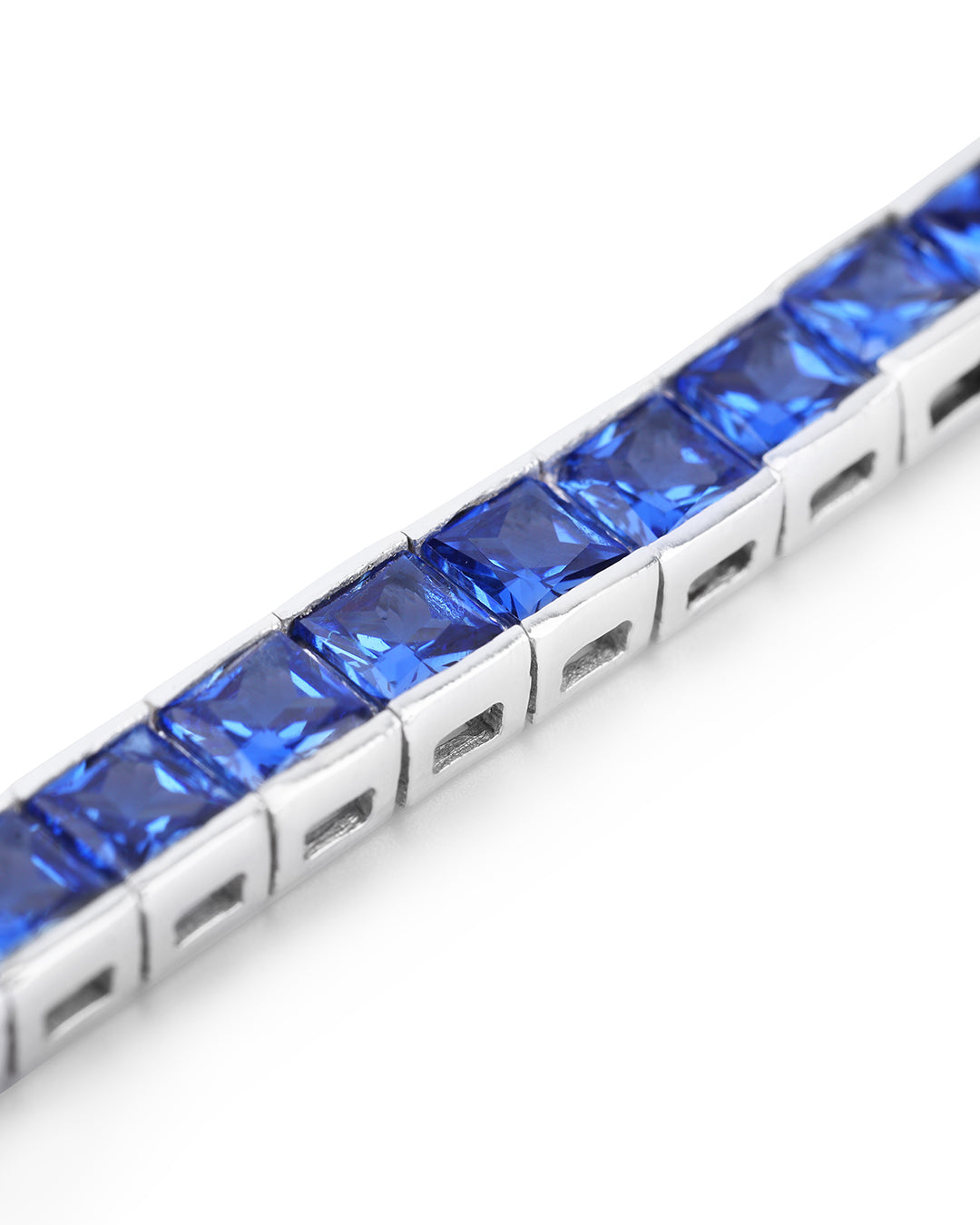 Bezel Set Tanzanite Zirconia Tennis Bracelet