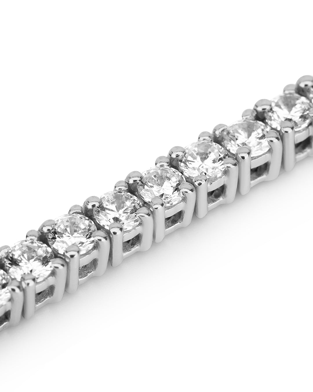 Minimal White Round Zirconia Tennis Bracelet