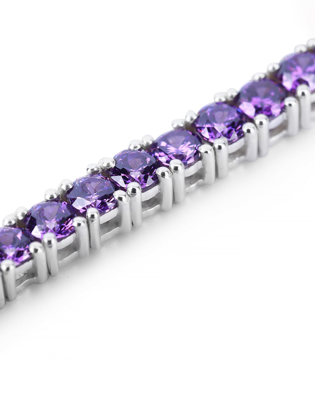 Amethyst Round Zirconia Tennis Bracelet