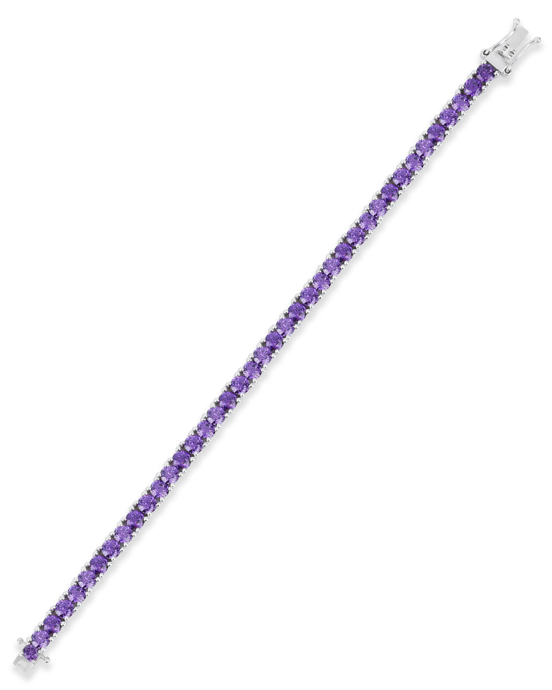 Amethyst Round Zirconia Tennis Bracelet