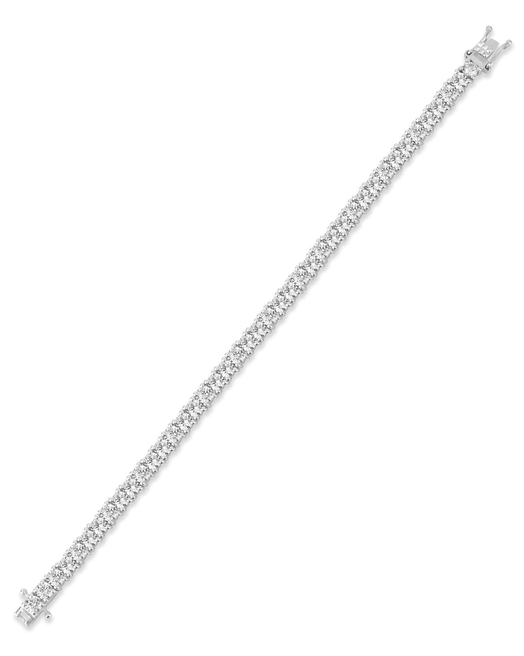 Minimal White Round Zirconia Tennis Bracelet