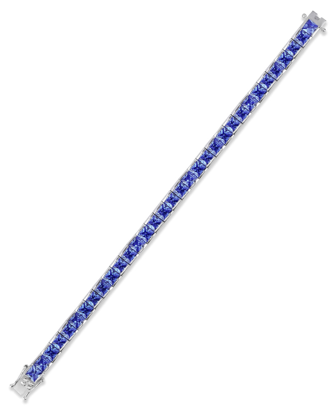 Bezel Set Tanzanite Zirconia Tennis Bracelet