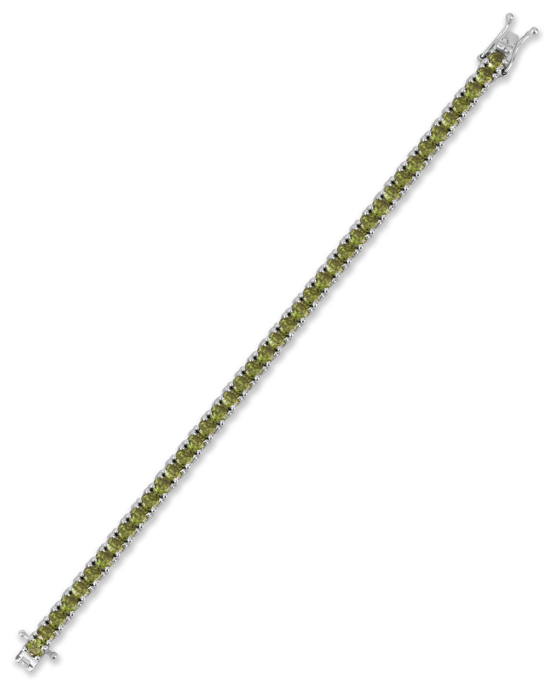 Hebei Peridot Round Zirconia Tennis Bracelet