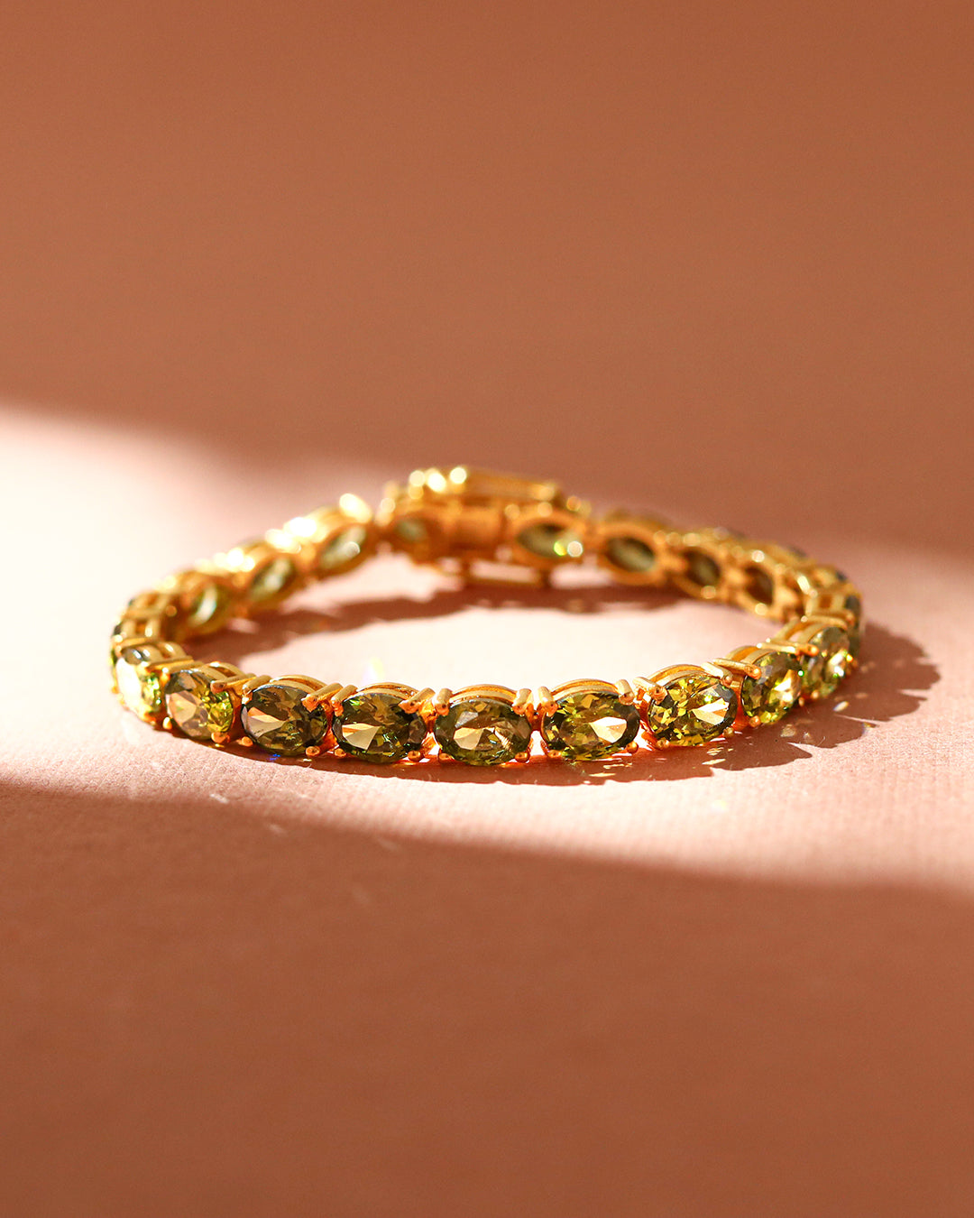 Demantoid Garnet Oval Tennis Bracelet