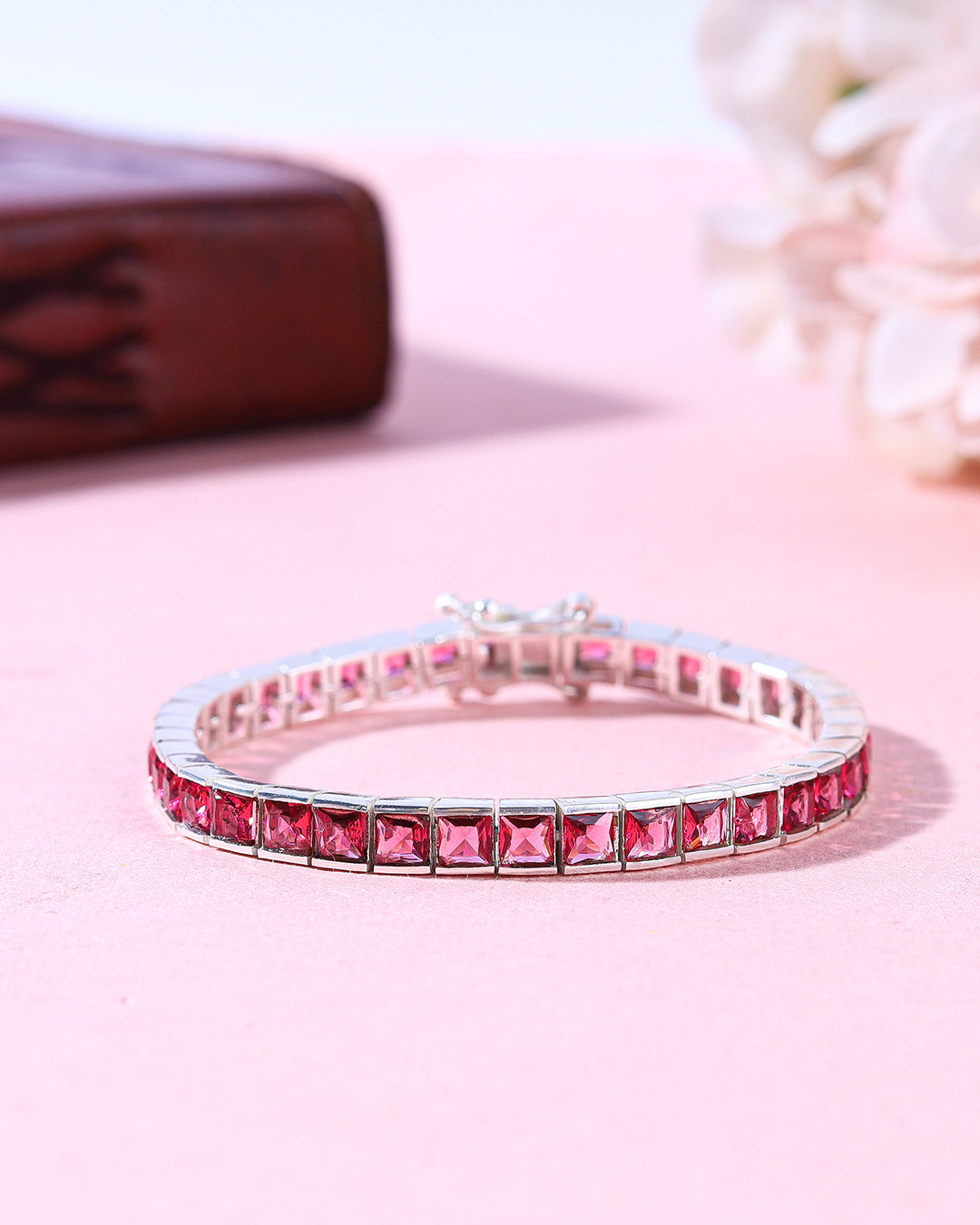 Bezel Set Tourmaline Zirconia Bracelet