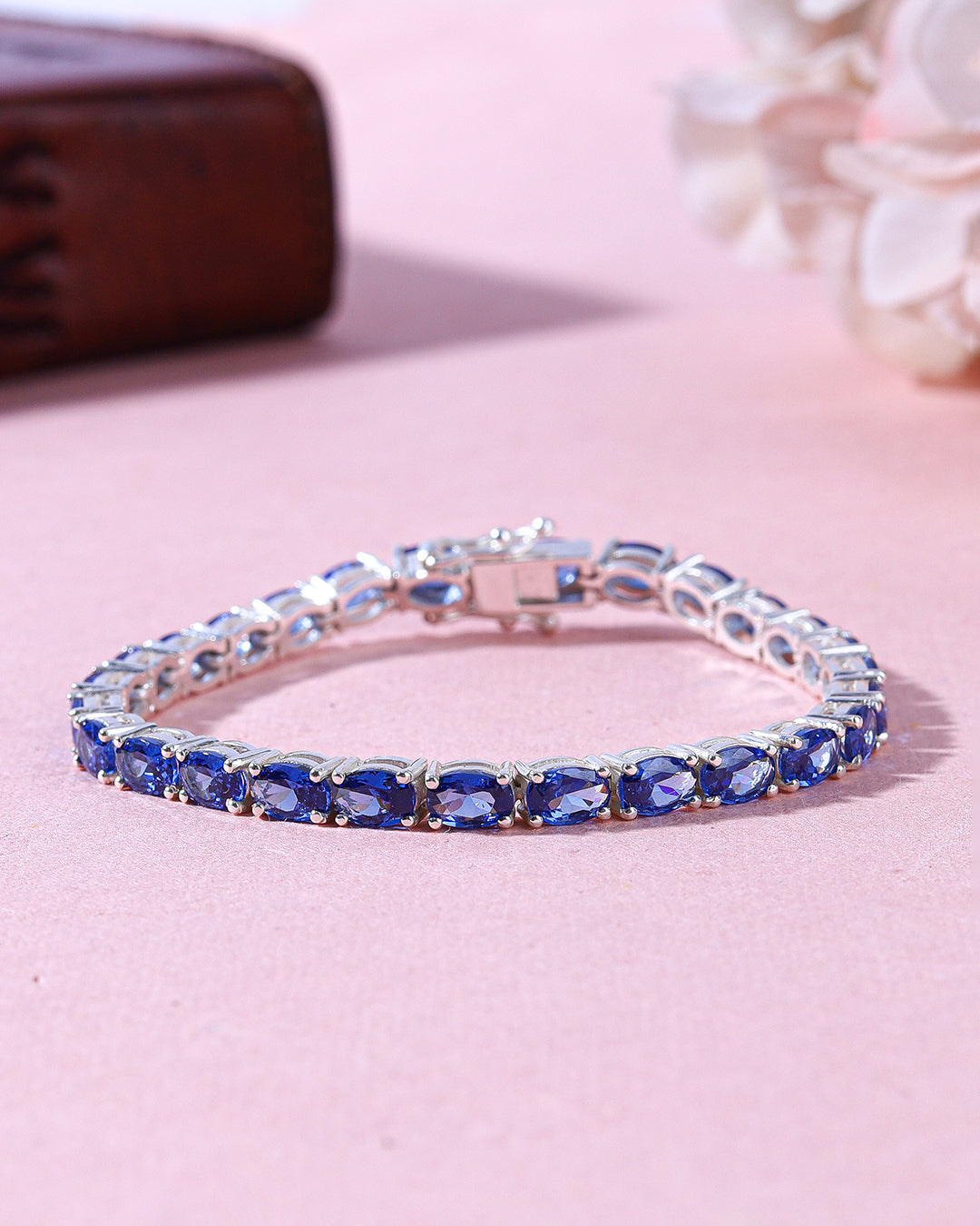 Tanzanite Oval Zirconia Tennis Bracelet