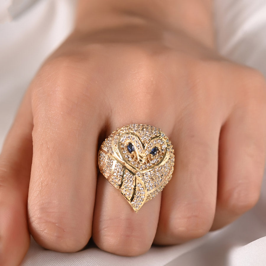 Iced Out Owl Ring