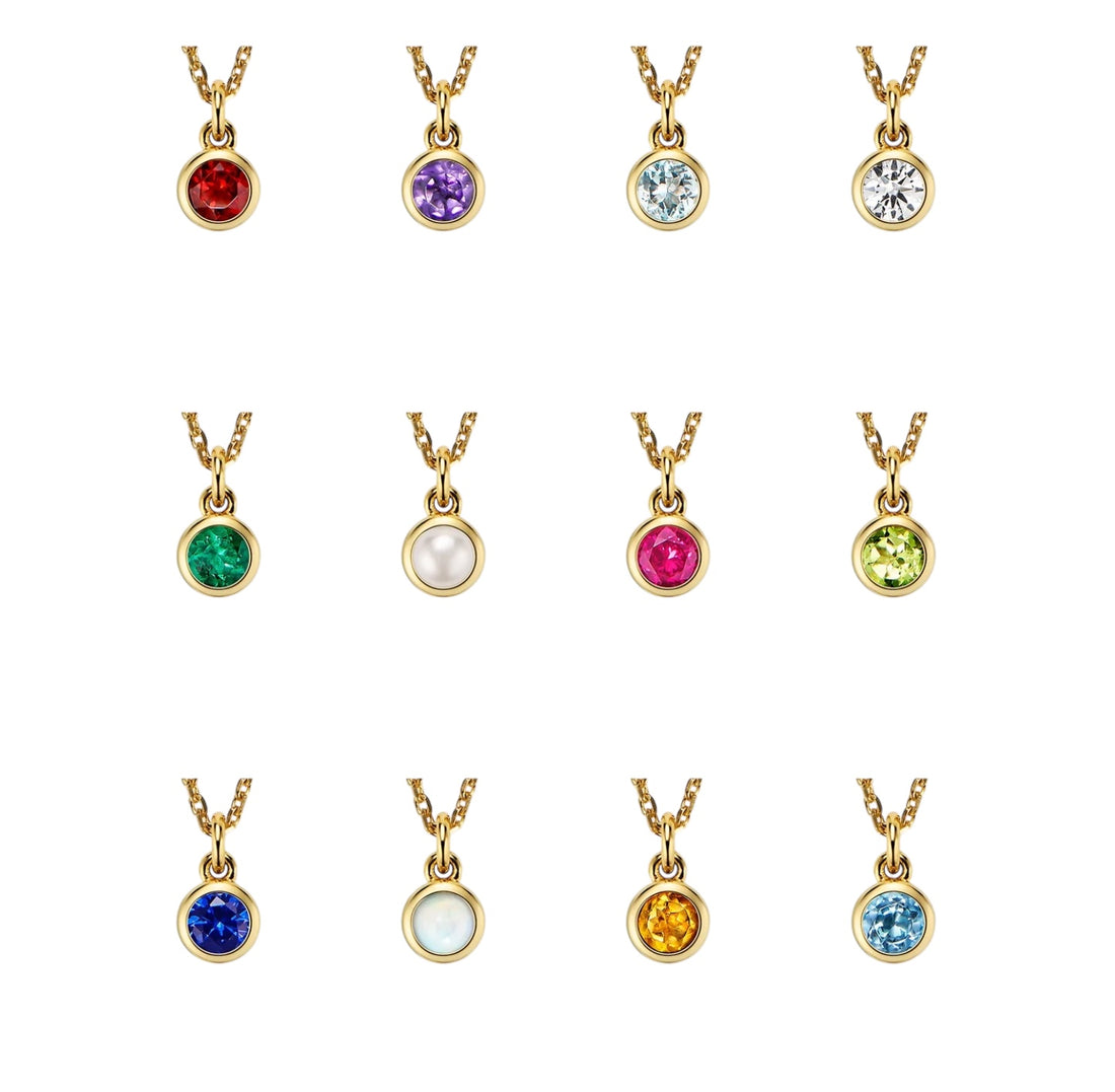 WooYou Birthstone Pendant Necklace